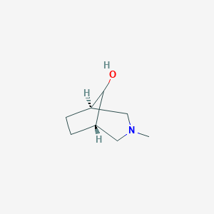 molecular formula C8H15NO B083781 (1S,5R)-3-methyl-3-azabicyclo[3.2.1]octan-8-ol CAS No. 13493-39-5