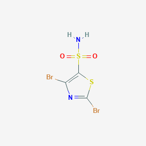 molecular formula C3H2Br2N2O2S2 B8378223 2,4-Dibromothiazole-5-sulfonamide 