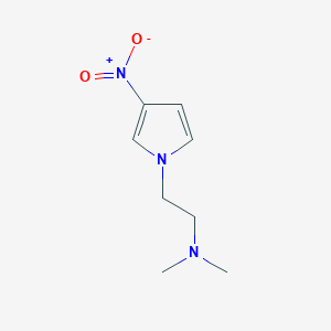 molecular formula C8H13N3O2 B8378269 Dimethyl-[2-(3-nitro-pyrrol-1-yl)-ethyl]amine 