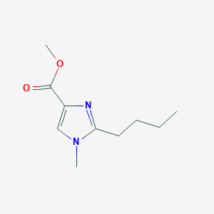 molecular formula C10H16N2O2 B8378292 Methyl 2-butyl-1-methyl-1H-imidazole-4-carboxylate 