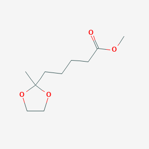 molecular formula C10H18O4 B8378584 Methyl 5-(2-methyl-1,3-dioxolan-2-yl)pentanoate 