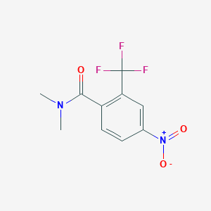 molecular formula C10H9F3N2O3 B8378804 N,N-dimethyl-4-nitro-2-(trifluoromethyl)benzamide 