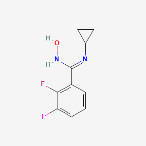 N-Cyclopropyl-2-fluoro-N'-hydroxy-3-iodobenzimidamide
