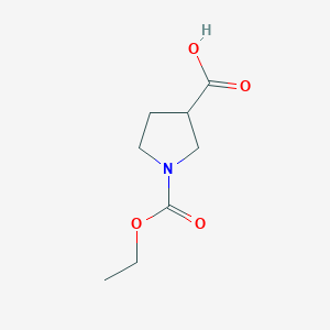 molecular formula C8H13NO4 B8378913 1-(Ethoxycarbonyl)-3-pyrrolidinecarboxylic acid 