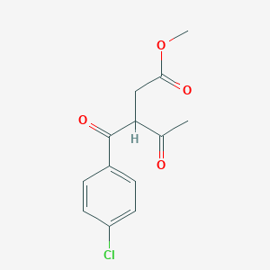 molecular formula C13H13ClO4 B8379024 Methyl 3-[(4-chlorophenyl)carbonyl]-4-oxopentanoate 
