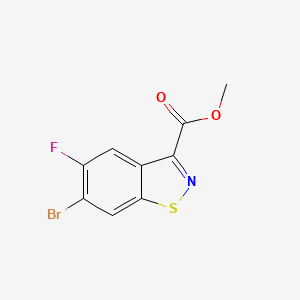 molecular formula C9H5BrFNO2S B8379206 Methyl 6-bromo-5-fluorobenzo[d]isothiazole-3-carboxylate CAS No. 1383824-45-0