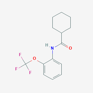 molecular formula C14H16F3NO2 B8379231 N-(2-trifluoromethoxyphenyl)cyclohexanecarboxamide 