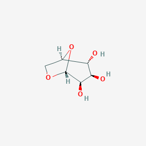 molecular formula C6H10O5 B083794 (1R,2R,3R,4R,5R)-6,8-dioxabicyclo[3.2.1]octane-2,3,4-triol CAS No. 14274-90-9