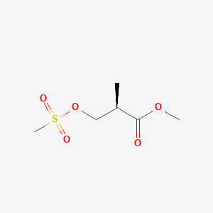 molecular formula C6H12O5S B8379451 methyl (2R)-2-methyl-3-[(methylsulfonyl)oxy]propanoate 