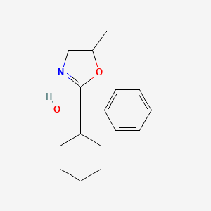 molecular formula C17H21NO2 B8379803 Cyclohexyl-(5-methyloxazol-2-yl)phenylmethanol 