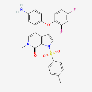 4-(5-amino-2-(2,4-difluorophenoxy)phenyl)-6-methyl-1-tosyl-1H-pyrrolo[2,3-c]pyridin-7(6H)-one