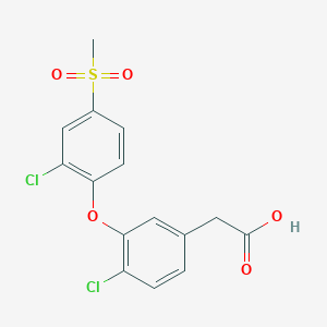 {4-Chloro-3-[2-chloro-4-(methylsulfonyl)phenoxy]phenyl}acetic acid