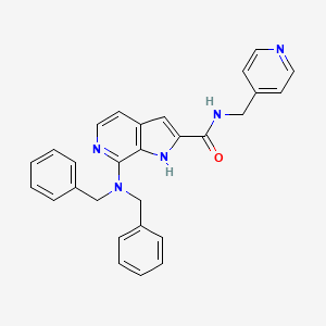 7-(dibenzylamino)-N-(4-pyridinylmethyl)-1H-pyrrolo[2,3-c]pyridine-2-carboxamide