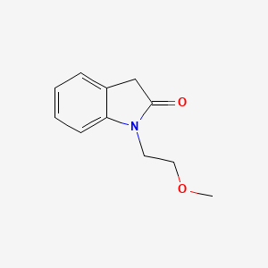 molecular formula C11H13NO2 B8380077 1-(2-Methoxyethyl)indolin-2-one 