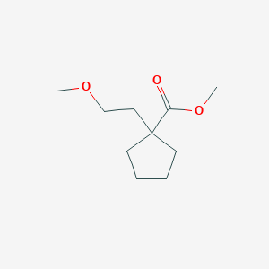 molecular formula C10H18O3 B8380125 1-(2-Methoxyethyl)Cyclopentane Carboxylate Methyl Ester 