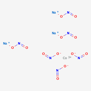 molecular formula CoN6Na3O12 B083802 Cobaltate(3-), hexakis(nitrito-O)-, trisodium, (OC-6-11)- CAS No. 14649-73-1