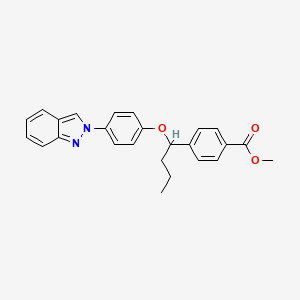 molecular formula C25H24N2O3 B8380264 methyl 4-(1-(4-(2H-indazol-2-yl)phenoxy)butyl)benzoate 