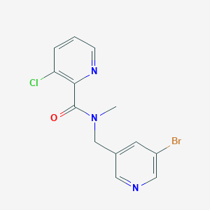 molecular formula C13H11BrClN3O B8380685 N-((5-Bromopyridin-3-yl)methyl)-3-chloro-N-methylpicolinamide 