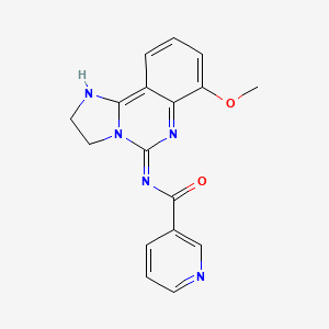 molecular formula C17H15N5O2 B8380726 N-(7-methoxy-2,3-dihydroimidazo[1,2-c]quinazolin-5-yl)nicotinamide 