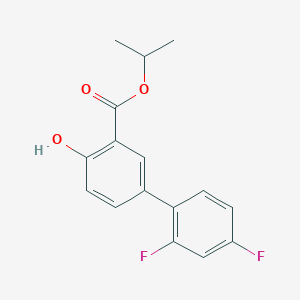 molecular formula C16H14F2O3 B8380871 Diflunisal Isopropyl Ester 