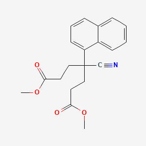 molecular formula C20H21NO4 B8380883 Heptanedioic acid, 4-cyano-4-(1-naphthalenyl)-, dimethyl ester CAS No. 56326-93-3