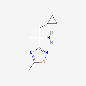 2-Cyclopropyl-1-methyl-1-(5-methyl-[1,2,4]oxadiazol-3-yl)-ethylamine