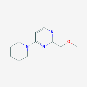 molecular formula C11H17N3O B8380996 2-Methoxymethyl-4-piperidinopyrimidine 