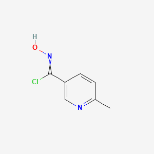 molecular formula C7H7ClN2O B8381112 N-Hydroxy-6-methylpyridine-3-carbimidoyl Chloride 