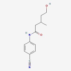 N-(4-cyanophenyl)-5-hydroxy-3-methylpentanamide