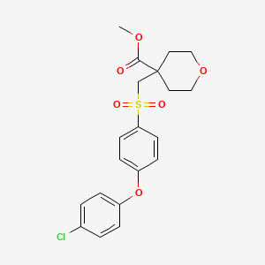 4-[4-(4-Chlorophenoxy)phenylsulfonylmethyl]-tetrahydropyran-4-carboxylic acid methyl ester