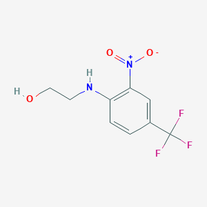 molecular formula C9H9F3N2O3 B083815 2-((2-Nitro-4-(trifluoromethyl)phenyl)amino)ethanol CAS No. 10442-83-8