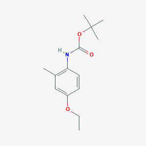 molecular formula C14H21NO3 B8381598 N-tert-butoxycarbonyl-4-ethoxy-2-methylaniline 