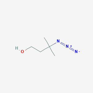 molecular formula C5H11N3O B8381800 3-Azido-3-methylbutan-1-ol 