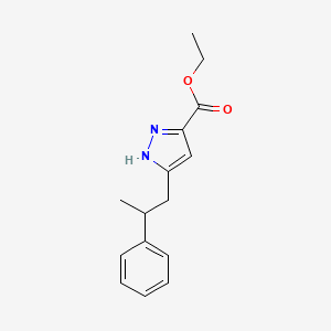 5-(2-phenylpropyl)-1H-pyrazole-3-carboxylic acid ethyl ester