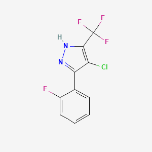 4-Chloro-5-(2-fluoro-phenyl)-3-trifluoromethyl-1H-pyrazole