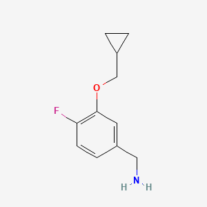(3-(Cyclopropylmethoxy)-4-fluorophenyl)methanamine