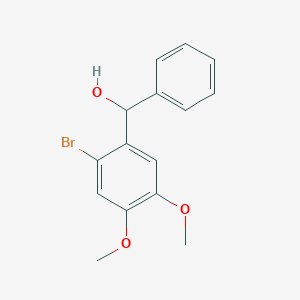 molecular formula C15H15BrO3 B8381931 2-Bromo-4,5dimethoxybenzhydrol 