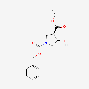 1-benzyl 3-ethyl (3R,4S)-4-hydroxypyrrolidine-1,3-dicarboxylate