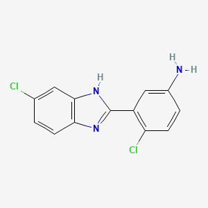 4-Chloro-3-(5-chloro-1H-benzoimidazol-2-yl)-phenylamine
