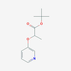 molecular formula C12H17NO3 B8382662 Tert-butyl 2-(pyridin-3-yl)oxypropionate CAS No. 209784-91-8