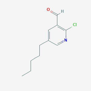 molecular formula C11H14ClNO B8382971 2-Chloro-5-pentylnicotinaldehyde 