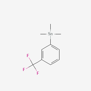 molecular formula C10H13F3Sn B8382981 Trimethyl[3-(trifluoromethyl)phenyl]stannane CAS No. 17113-81-4
