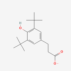molecular formula C17H25O3- B8383014 3-(3,5-Di-tert-butyl-4-hydroxyphenyl)propionic acid anion 