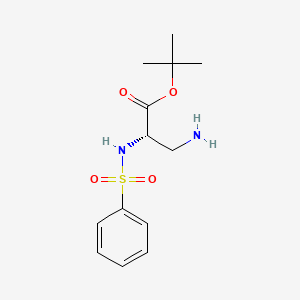 Tert-butyl (2S)-3-amino-2-benzenesulfonamidopropanoate