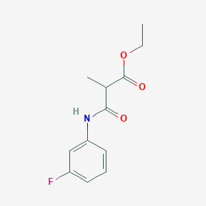molecular formula C12H14FNO3 B8383097 Ethyl 3-(3-fluorophenylamino)-2-methyl-3-oxopropanoate 