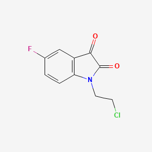 molecular formula C10H7ClFNO2 B8383102 1-(2-Chloroethyl)-5-fluoro-1H-indole-2,3-dione 
