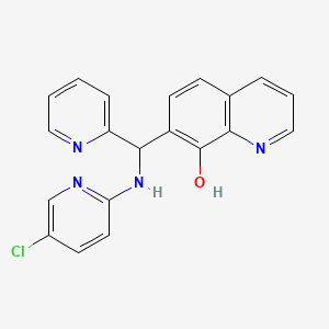 molecular formula C20H15ClN4O B8383108 7-[(5-Chloro-pyridin-2-ylamino)-pyridin-2-yl-methyl]-quinolin-8-ol 