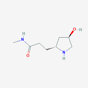 (2R,4R)-2-(2-methylaminocarbonylethyl)-4-hydroxypyrrolidine