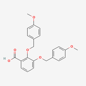molecular formula C23H22O6 B8383134 2,3-Bis(4-methoxybenzyloxy)benzoic acid 
