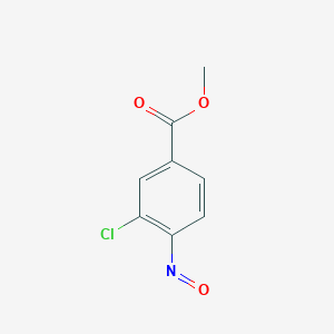 molecular formula C8H6ClNO3 B8383139 Methyl 3-chloro-4-nitroso-benzoate 